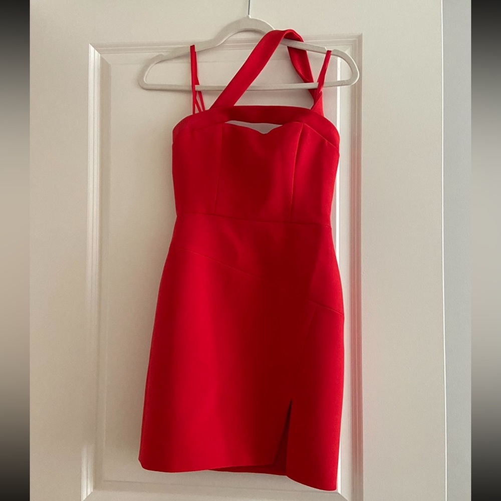 BCBGMAXAZRIA Dayne Fitted Mini Dress Red!!!